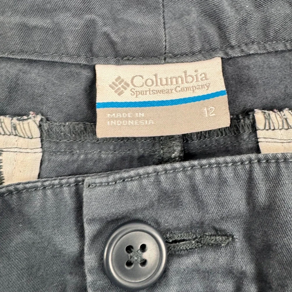 Columbia‎ Capri Pants Women 12 Gray Outdoor Hiking Casual Mid Rise Crop